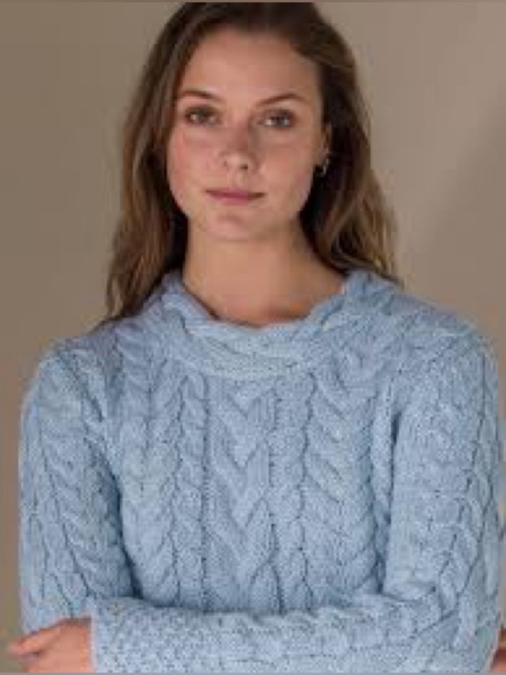 Women's Si‎de S‎‎lit Tunic Aran‎ Swe‎ater EUC